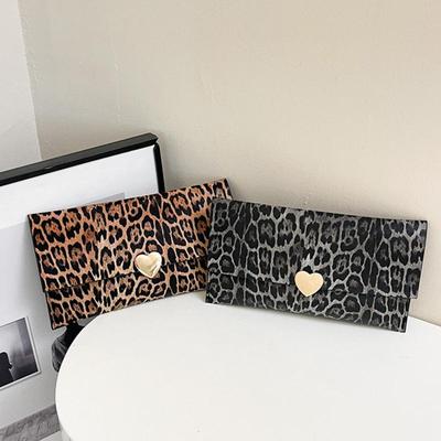 Large Capacity Wallet For Women Luxury Designer PU Purse Fashion Clutch Bag Coin Wallet Closure Leopard Print Handbag CLE