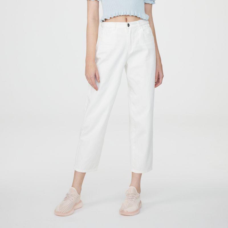 VITABERRY Women's Casual Paper Bag Cropped Denim Jeans