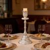 Elegant European Engraved Pattern Taper Candle Holders Antique Metal Candlestick Candelabra For Table Centerpieces