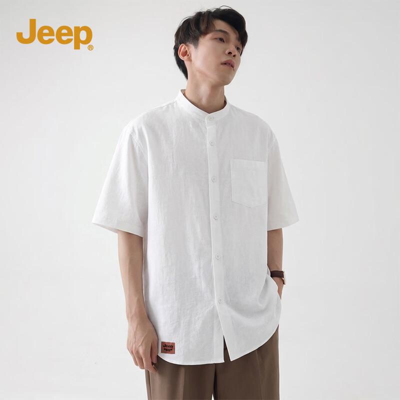 

JEEP Men s New Summer Loose Fit Henley Short Sleeve Shirt 3XL