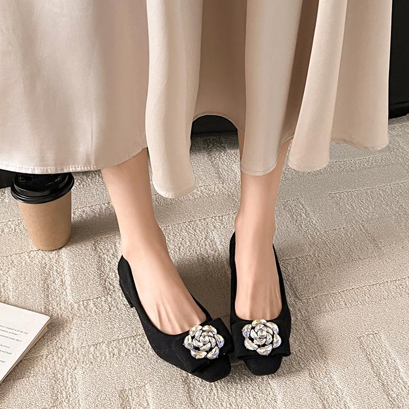 Fashion Flat French small fragrance single shoes women's shoes 2025 new spring gentle fashion comfortable high heels women