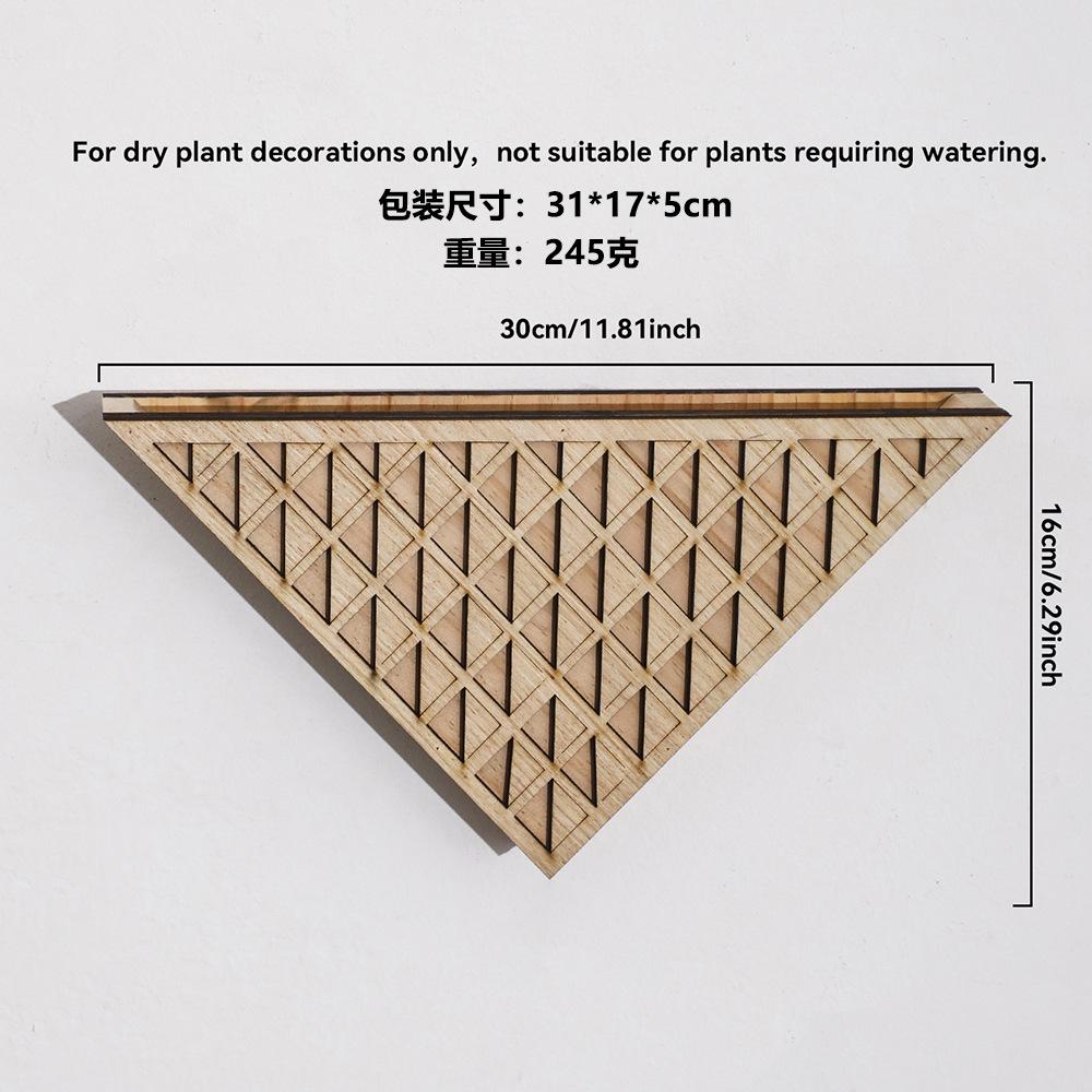 

Creativity Wooden Triangle Flower Pot Wall Flower Arrangement Shelf Flowerpot Craft Home Decoration Garden Supplies