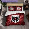 Austria Football Pattern 3 Pieces Bedding Set Soft Microfiber Duvet Cover with Pillow Cases for Bedroom