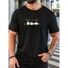 Men's Home Is Where My Are Pattern Summer Casual Round Neck Short T-shirt