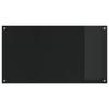 Kitchen Splashback Black 110 x 60 cm Tempered Glass