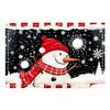Winter Theme Table Settings Christmas Snowman Placemat, Festive Dining 11.8" x 17.7" Washable Reusable Stain Resistant Mats Fabric Place Mat,