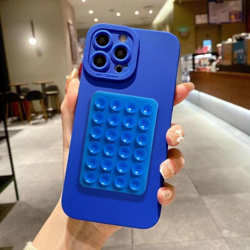 Pupil Black Eye Beige Suction Cup Silicone Phone Case For iPhone 16 15 14 13 12 11 Pro Max XS X XR 7 8 Plus SE 3 2022 Soft Cover