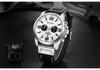 Curren 8314 Men's Multifunction Sports Watch with Six-Hand Calendar, Large Dial, and Leather Strap