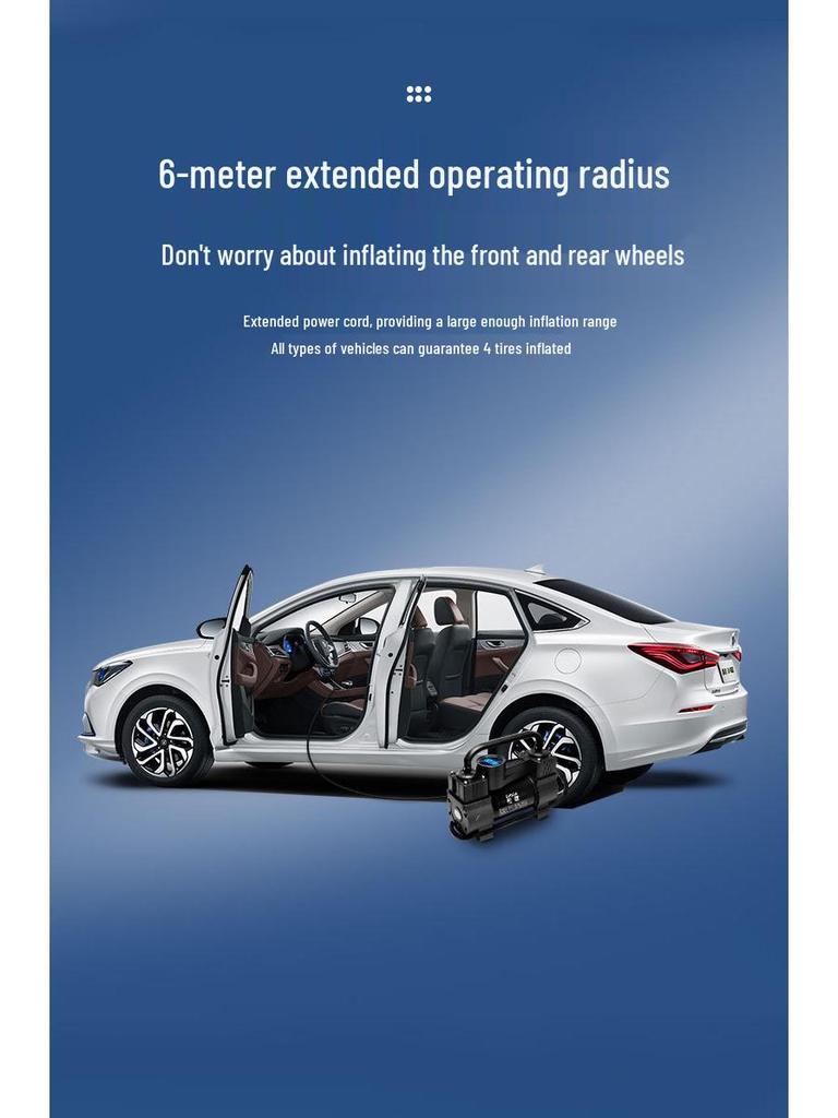 Portable High-Pressure Electric Car and Home Inflator for Tires and Basketballs