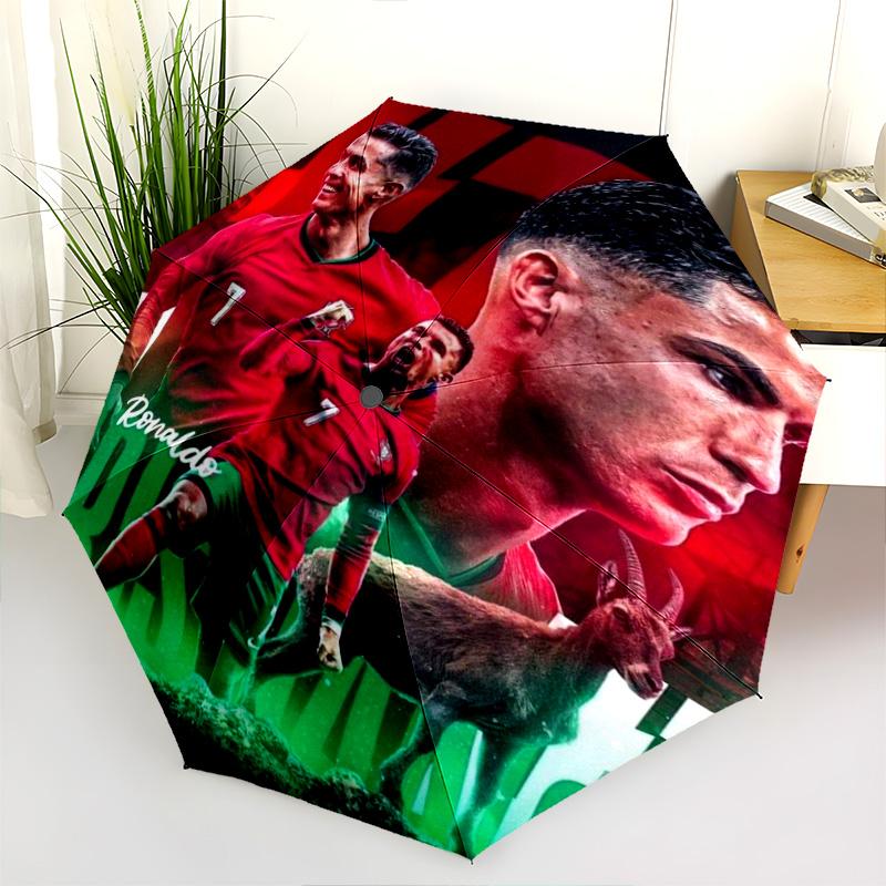 Ronaldo's Legacy Folding umbrella Portable Suitable for all seasons light printing Sun umbrella