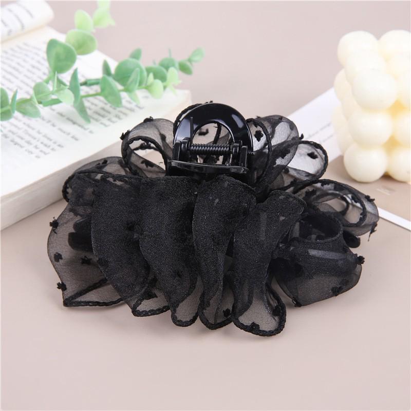 Lüks Yıldızlı Gökyüzü Rhinestone Fiyonk Saç Klipsi - Hacim Veren Köpekbalığı Klips Aksesuarı