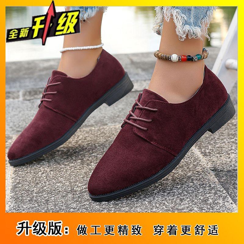 

2025 весна матовые туфли британская корейская версия тренд низкие ретро деловые повседневные туфли 42