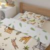 Copripiumino Animali della Giungla 2 Pezzi, Set Biancheria da Letto Stampata 3D con Leone e Giraffa con Chiusura a Zip, Federe per Adolescenti e Adulti