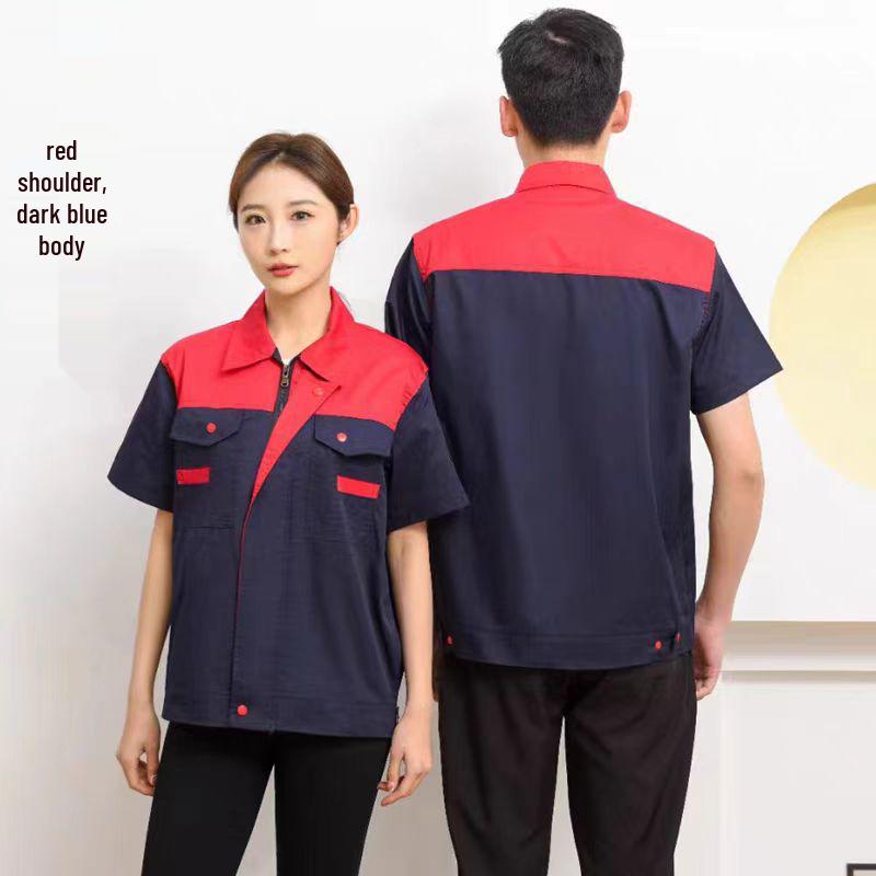 Vêtements de travail à manches courtes d'été: Confortable, Respirant, Évacuant l'humidité, Best-seller, avec Impression & Broderie