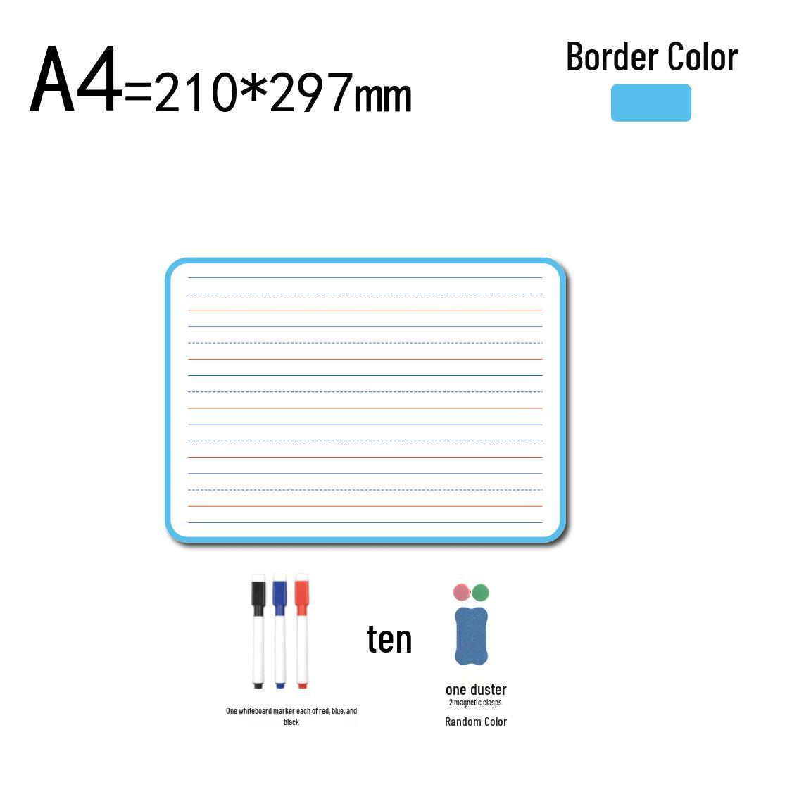 Magnetic Desktop Whiteboard: Four-Line, Three-Grid for Students