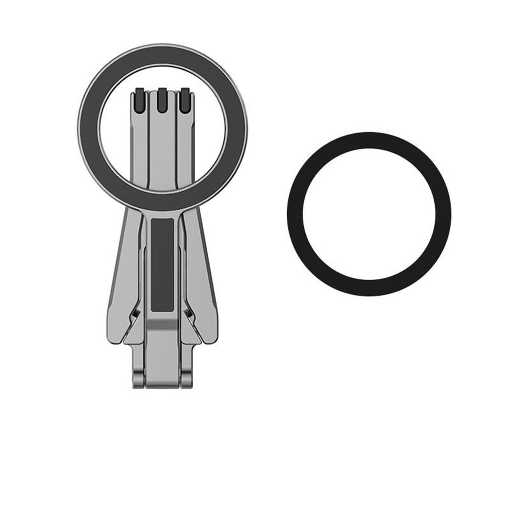 Magnetic Pocket Size Phone Tripod Phone Stand Aluminum Alloy Phone Holder with Folding Hook and 1 4in Screw Hole