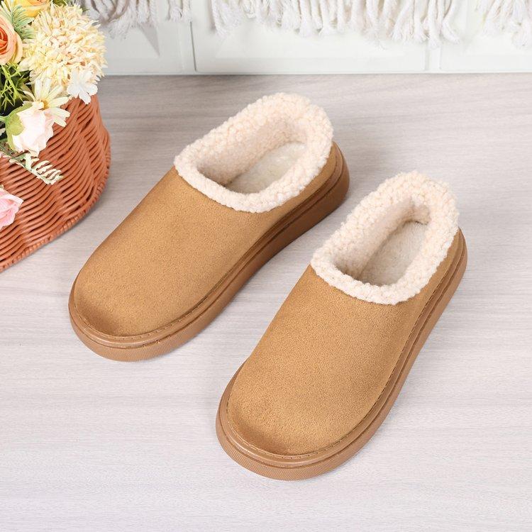 Women's winter fur one thickened padded warm cold lightweight hiking cushioning mountaineering waterproof non-slip sports snow boots cotton shoes