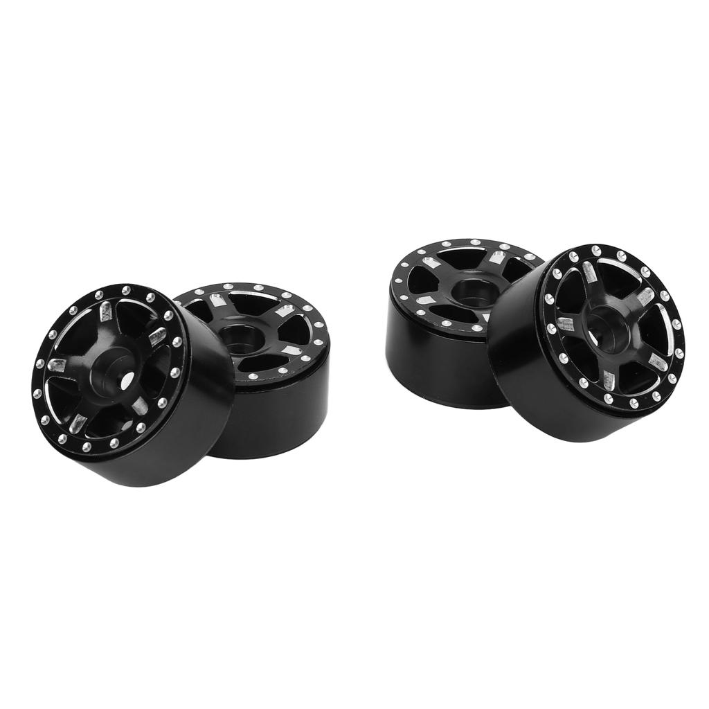 Aluminum Alloy RC Car Hub Set with M2 Anti Skid Nut and Wrench for SCX24 1Celsius24 Scale Model Car