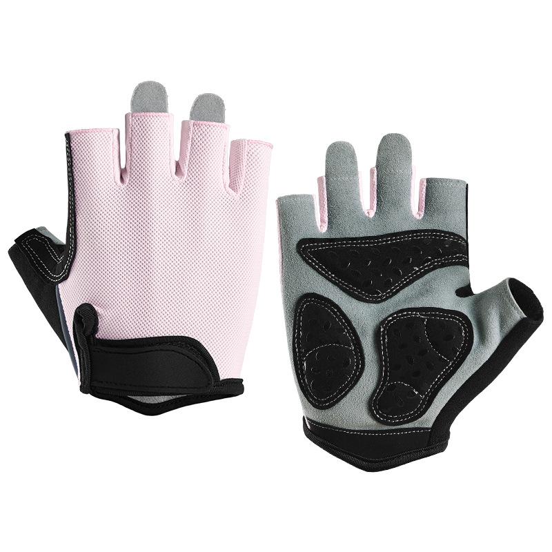 Bicycle Cycling Gloves Half Finger Spring and Summer Men and Women Road Mountain Bike Gloves Short Finger Anti Slip Shock Absorbing Bicycle Equipment