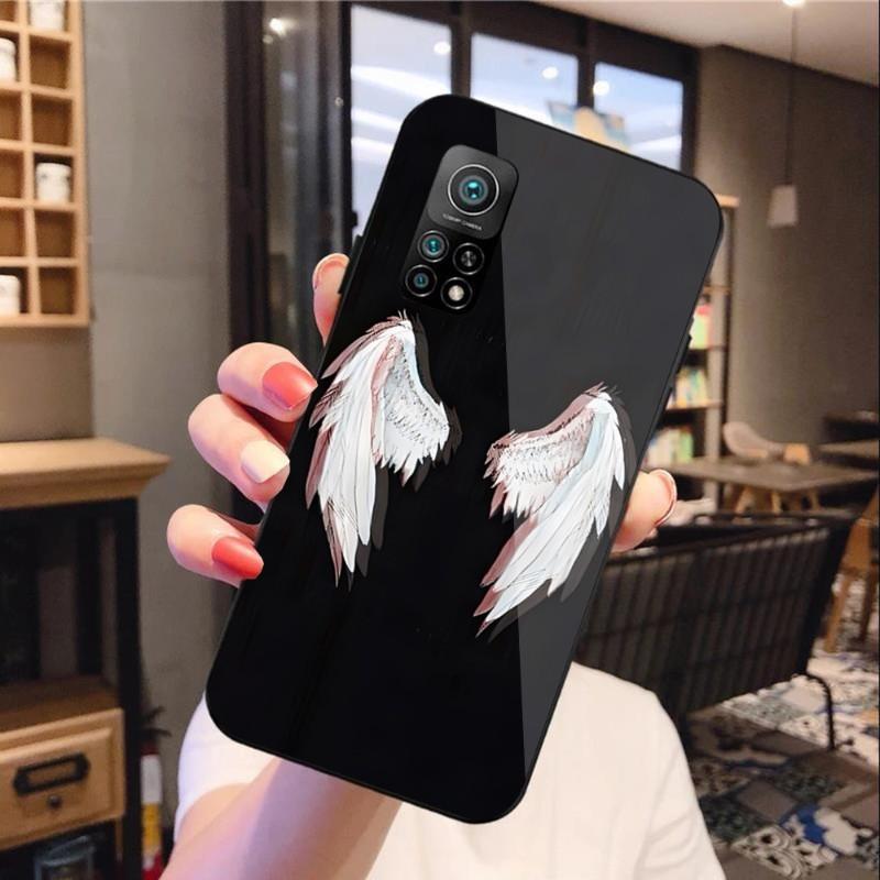 Wings Of Destiny Mobilskal För Xiaomi 12 11T 10 9 Redmi Note 11 10 10S Pro Redmi 9 9A 8 Svart PC Glas Mobilskal