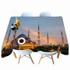 Lighting City Night View Pattern Tablecloth Thicken Cotton Rectangular Round Table Cloth For Wedding Picnic Party