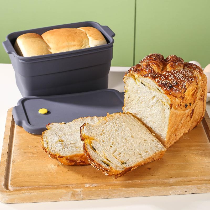 Silicone Foldable Thickened Rectangular Bread Mold & Food Preservation Box