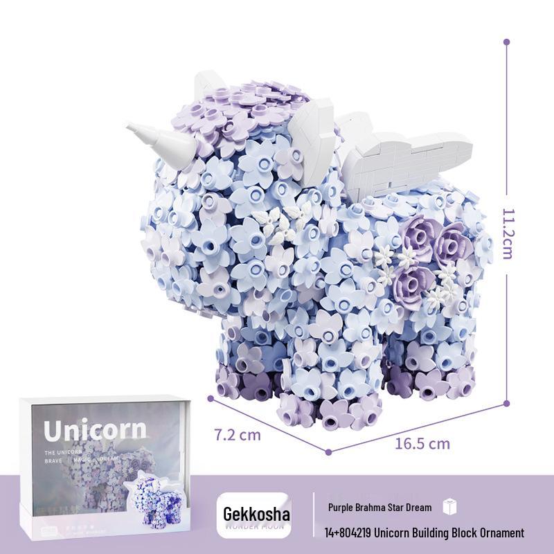 

Конструктор Moonlight Society Единорог - Креативное цветочное украшение и сказочный подарок для девочек