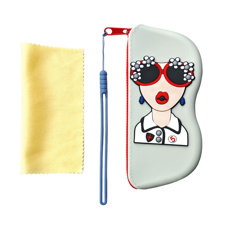 Modische Tragbare Multifunktionale Brillen Tasche Wasserdicht Staubdicht Münzbeutel Silikon Kleine Gegenstände Taschen Brillenetui für Reisen