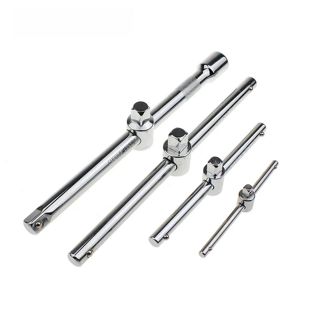 1/4" 3/8" 1/2" Drive Impact Socket Sliding Extension Bar 115-250mm T-handle Socket Breaker Bar For Ratchet Driver & Car Repair