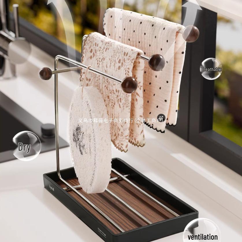 Porta asciugapiatti da bancone in acciaio inossidabile - Design sospeso a bordo stretto per cucina.
