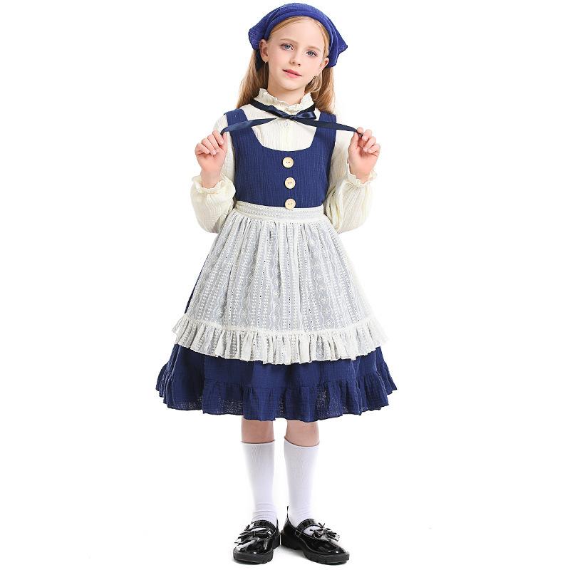 Girls Snail Girl Commoner Outfit Little Match Girl Cosplay Stage Drama Performance Costume