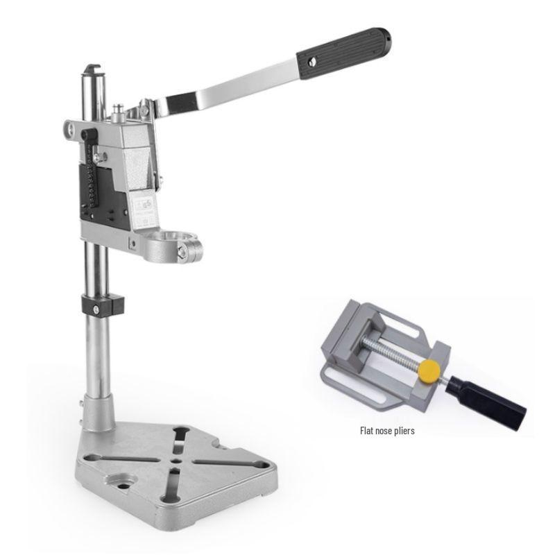 Multifunctional Electric Drill Stand: Convert Hand Drill To Bench Drill with Universal Micro Bench and Household Flat Pliers