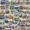 50pcs Famous City Stickers Travel Postcard DIY Gift Graffiti PET Decal for Phone Luggage Laptop Scrapbook Waterproof Sticker