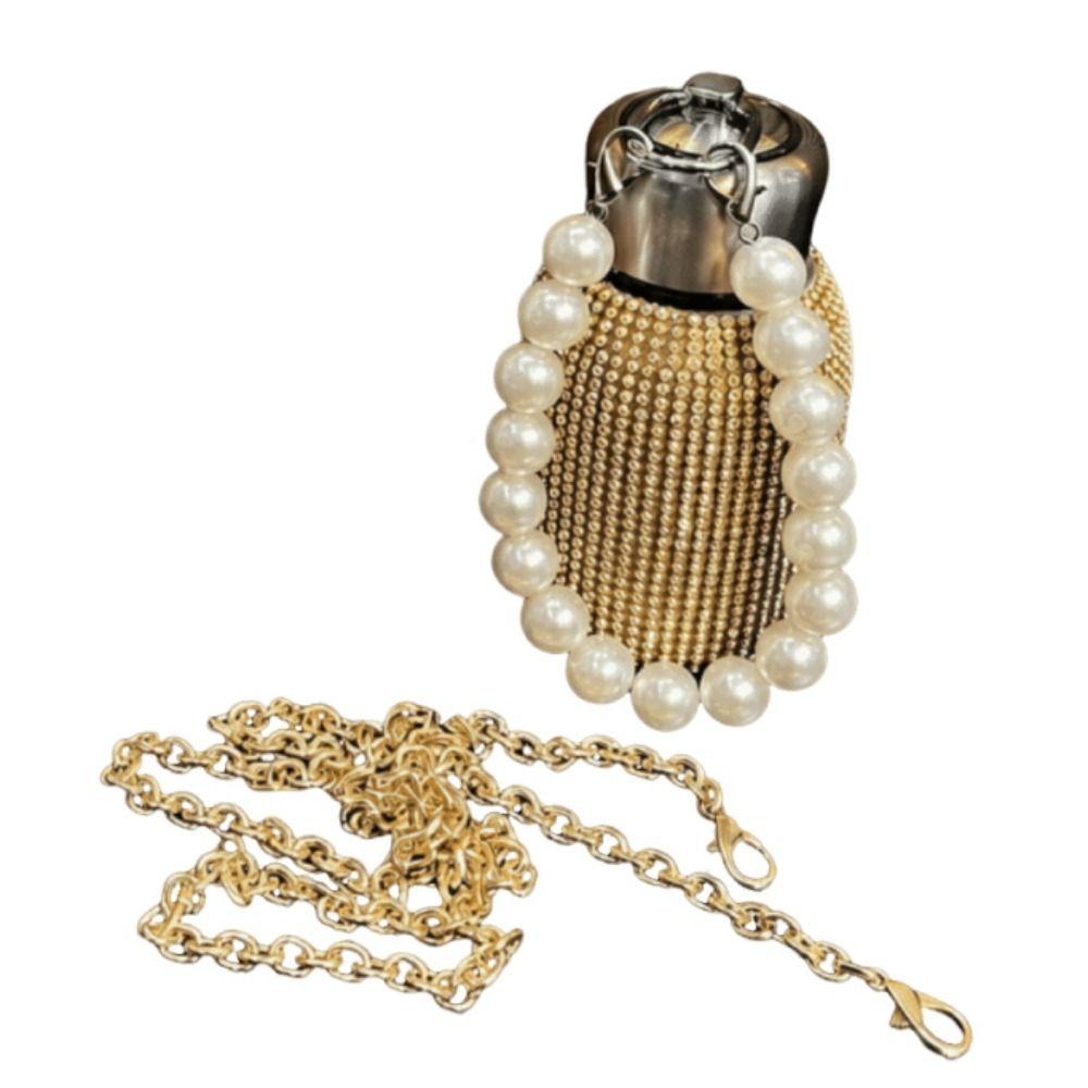 Leak-Proof Rhinestone Thermos Cup 300ml Glitter Coffee Cup Durable Insulated Water Bottle Home