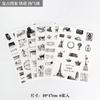 6PCS/set DIY Kawaii Cute Drawing Market Planner Book Diary Decorate Stationery Stickers PVC Transparent Scrapbooking