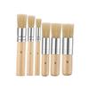 Stencils Brushes - AIMOONSA - 6 Pcs - Natural Bristles - Wooden Handle - For Acrylic, Oil, Watercolor