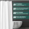 PEVA Waterproof Shower Curtain Liner with Magnets Mold Resistant Lightweight Plastic Bathroom Shower Liner