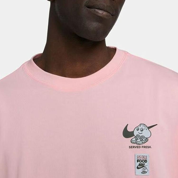 Nike Sportswear Loose Short Sleeve T-Shirt With Back Letter Print Men Tops Rush-Pink FB9808-686