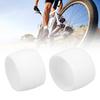 Bike Silicone Elastic Strap Fixing Ring Tape Plug Bike Handlebar Fixing Belt Ring SleeveWhite