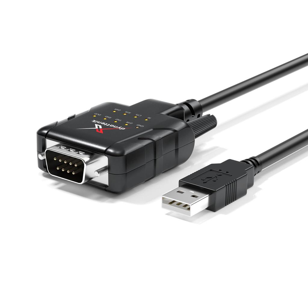dynattenik DeStatix A9 adapter DB9 with 9 LED FTDI-equipped USB-RS-232 (male), indicators, 6-pack.