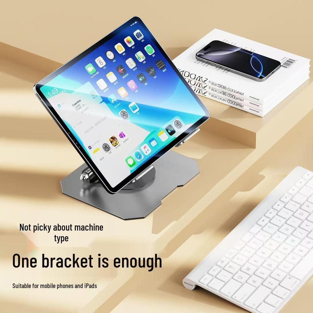 360° Metal Laptop and Tablet Stand with Cooling Support for Office and Gaming