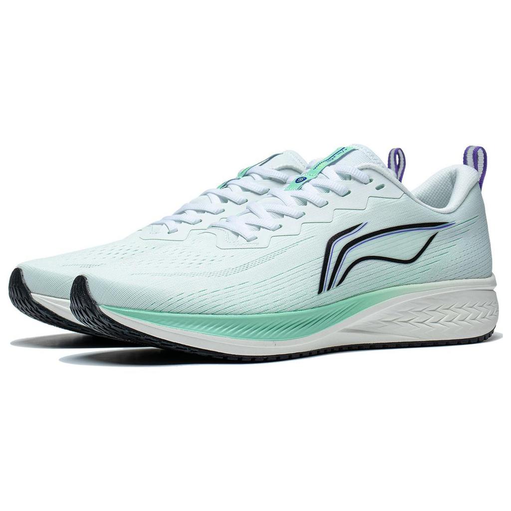 Li Ning Red Hare 6 Slip Resistant Abrasion Resistant Low Top Sprint Running Shoes Men's White Neon Green ARMT015-15