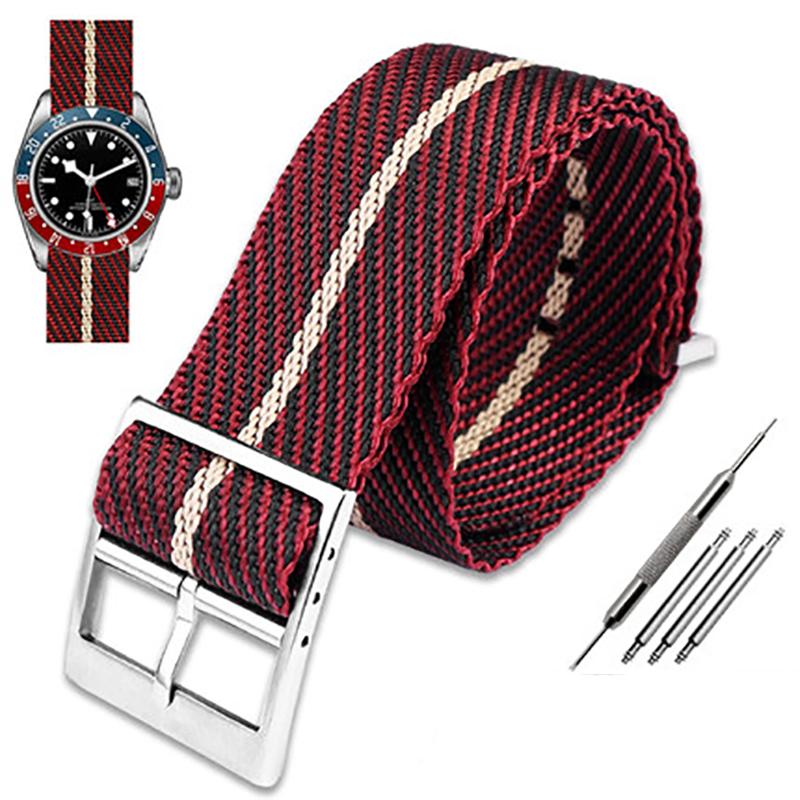 ONEStrap For Tudor Seiko Fabric Watch Band One Piece Single Pass Adjustable Slanted Bracelet Sport Wristband 20mm 22mmMN