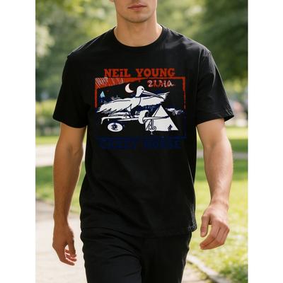 Men'S Casual Short Sleeve T-Shirt - Neil Young Classic Album Round Neck Top - Versatile Casual Outfit - Ideal Men'S Gift - Fun Design Short Sleeve
