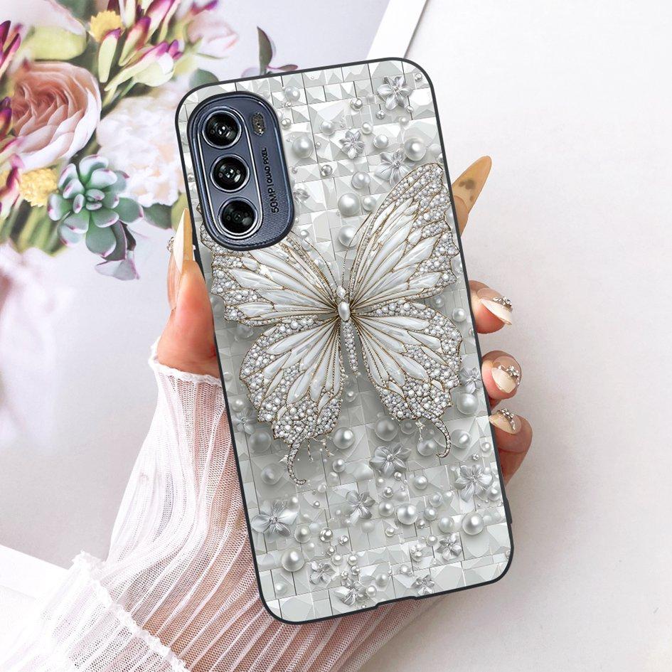 For Motorola Moto G62 5G Case Fashion Butterfly Bowknot Pattern Soft Silicone Cover For Motorola Moto G22 G32 G42 4G Phone Shell