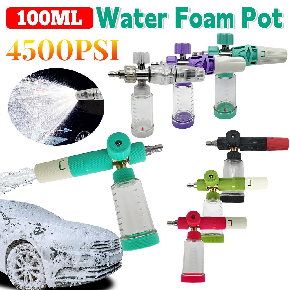 100ML Soap Foam Spray Bottle with 1/4 Inch Quick Connector 4500PSI Pressure Washer Gun Water Foam Pot Car Wash Accessories