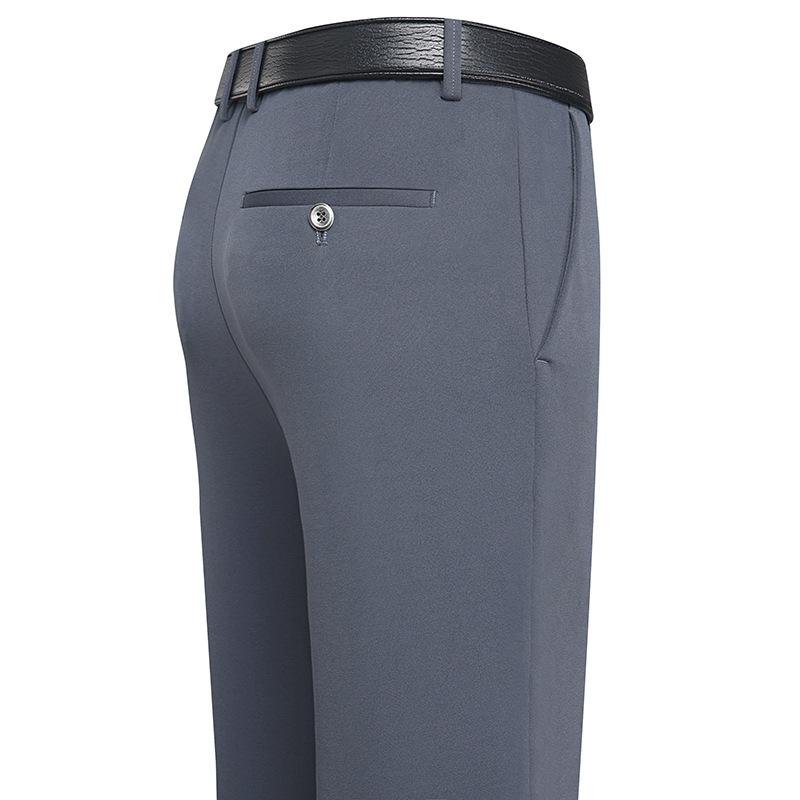 Erkek Yaz İnce Moda İş Rahat Takım Elbise Pantolon Uzun Pantolon Erkek Elastik Düz Kollu Resmi Pantolon Büyük Beden 27-42
