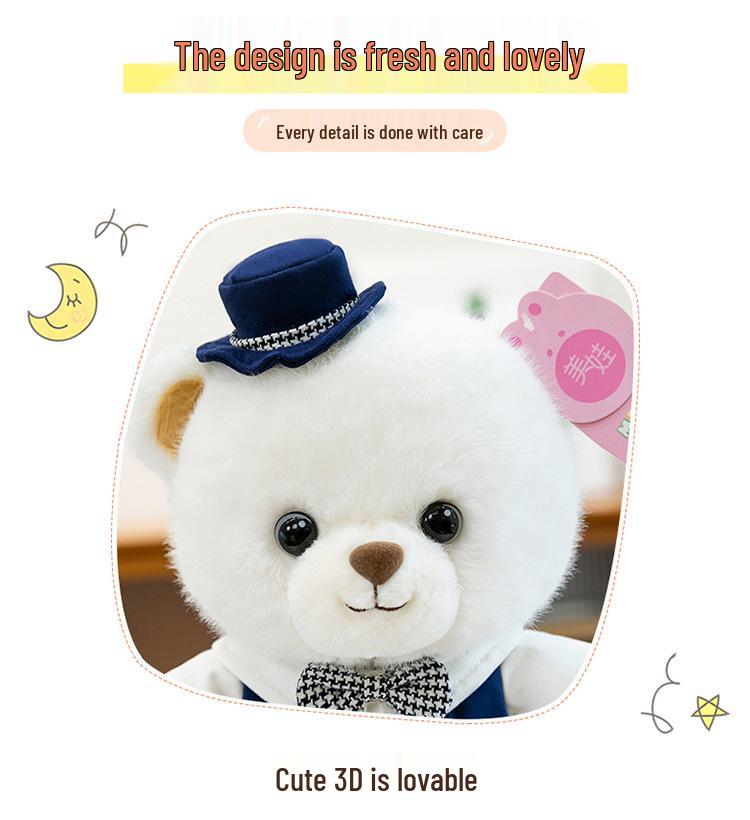 Romantic Wedding Couple Teddy Bear Plush Doll Commemorative Gift