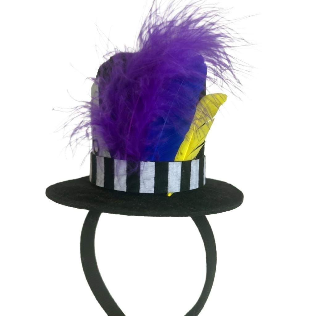 Top Hat Headband, American Independence Day Celebration Costume, Feather Headband, Holiday Party Headband