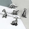 Animal Skeleton Brooch Dinosaur Skull Lapel Pin Cartoon Cool Punk Badge Backpack Denim Hat Pins Fashion Jewelry Gift for Friends